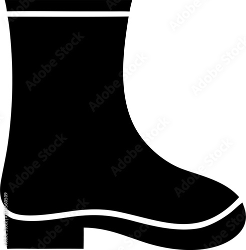 Rain Boots Silhouette | Waterproof Footwear Vector | Fashion Outline Clipart