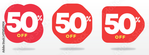 50% off, discount, business, sale, percent, offer, design, sign, liquidation, price, shop,, vector, set, campaign, sticker. Promo, retail, icon, tag, store