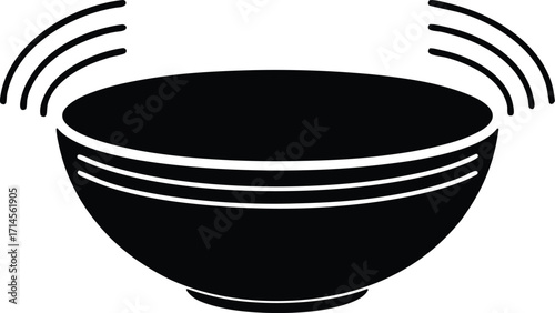 Sound bowl vector icon.