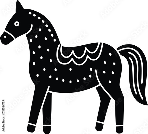 vector illustration of a horse