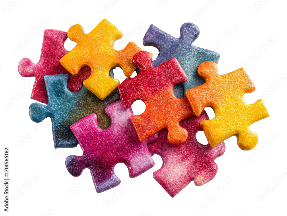 Fototapeta premium autism color puzzles