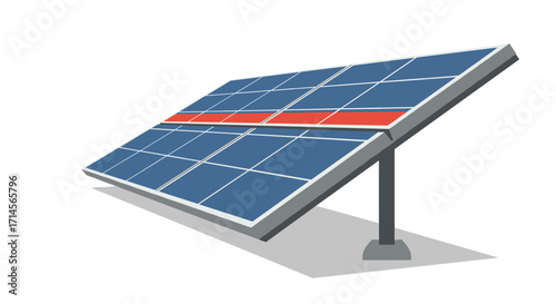 Modern flat style solar panel design with clean energy concept