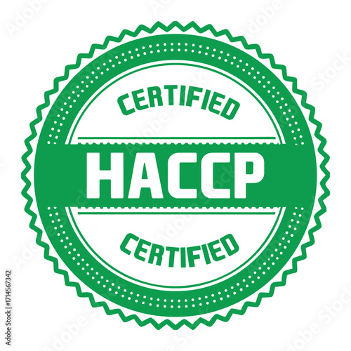  HACCP Certified Green Stamp - Food Safety Approved Seal