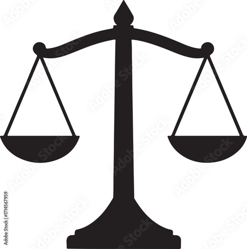 balance scale justice law vector illustration
