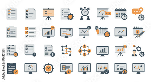 Modern infographic icons for business and finance strategy