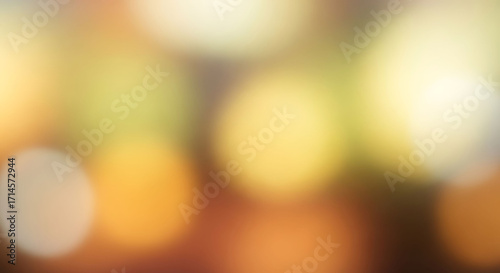 Warm Bokeh Light Background with Blurred Orange and Yellow Circles