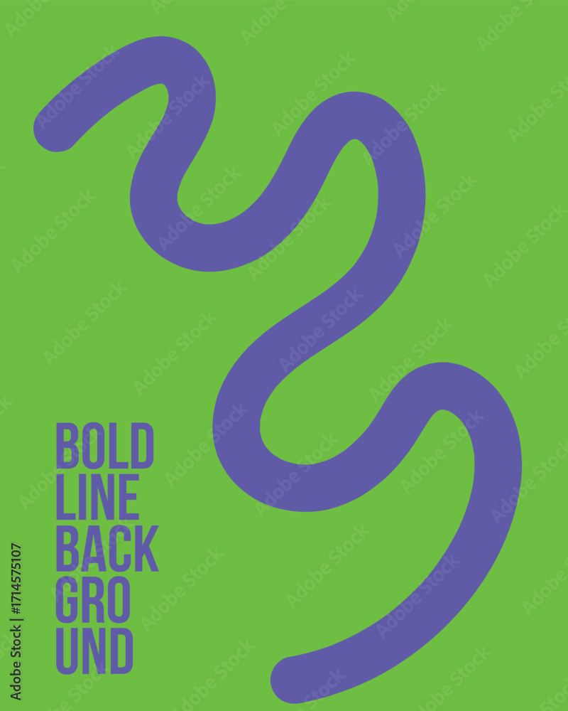 Obraz premium Abstract Bold Wavy Line Vector Backgrounds | Set Vibrant Neon Color Curvy and Zigzag Line | Graphics Groovy Retro Pop Art Cover Templates with Thick Lines