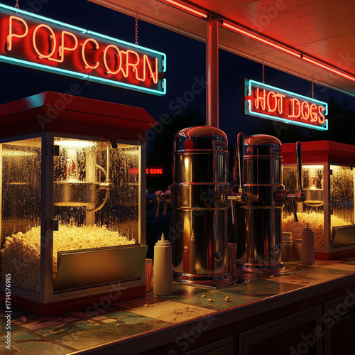  Retro Concession Stand Glows at Night