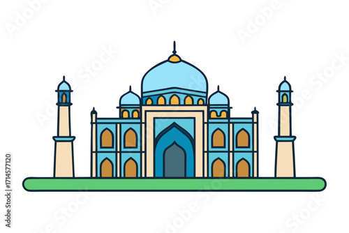 taj mahal vector illustration