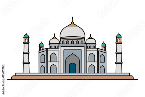 taj mahal vector illustration