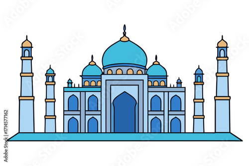 taj mahal vector illustration