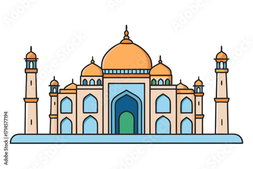 taj mahal vector illustration