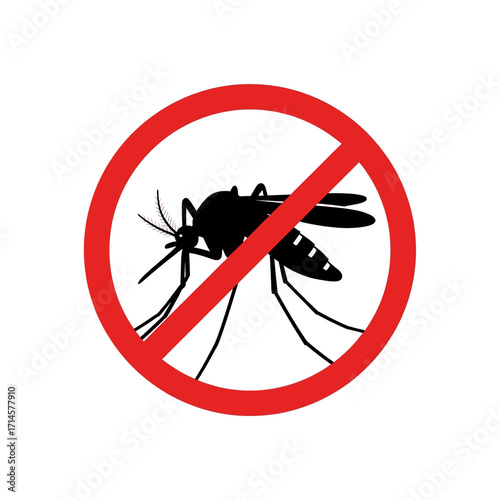 Mosquito Warning Sign Stop Insects and Prevent Bites for a Healthy Environment