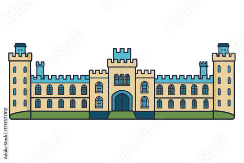 vector illustration of castle