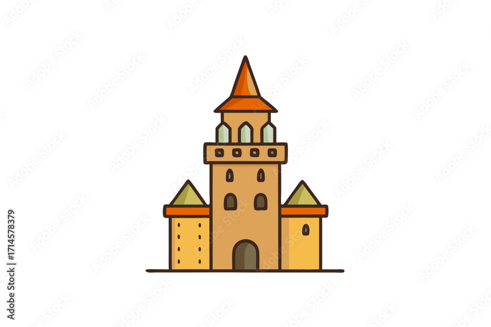 Fototapeta premium vector illustration of a castle