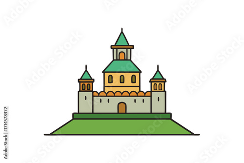vector illustration of a castle