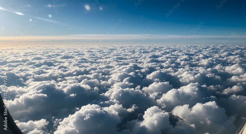 Naklejka premium Cloud view from airplane