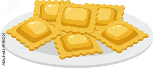 Simple Ravioli Pasta Icon