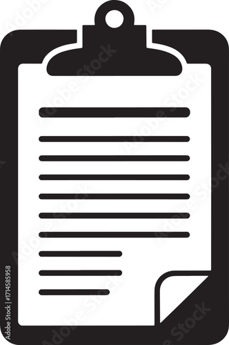 Detailed Clipboard Vector Illustration for Comprehensive Record-Keeping and Data Presentation