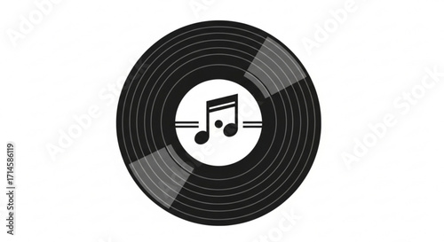 Vinyl record music note dj audio sound track musical instrument retro vintage disc entertainment collection