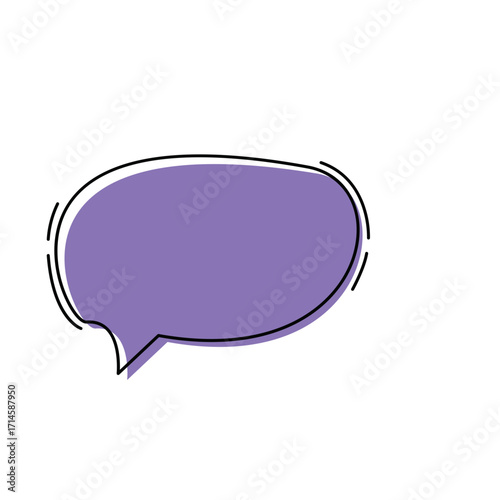 Cute colorful speech bubble vector for dialogue