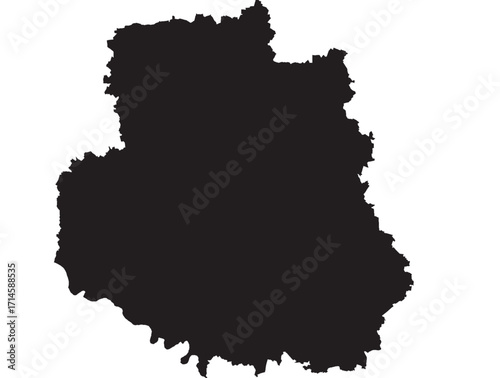 Vinnytsia Oblast in Ukraine Silhouette Solid Map