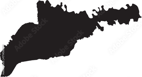 Chernivtsi Oblast in Ukraine Silhouette Solid Map