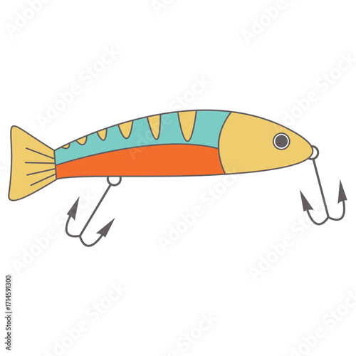 Fishing stuff illustration