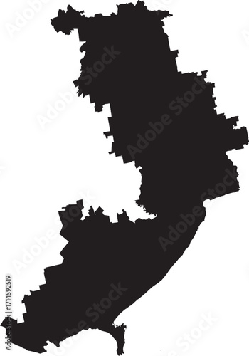 Odesa Oblast in Ukraine Silhouette Solid Map