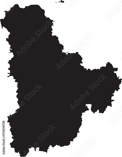 Chernihiv Oblast in Ukraine Silhouette Solid Map