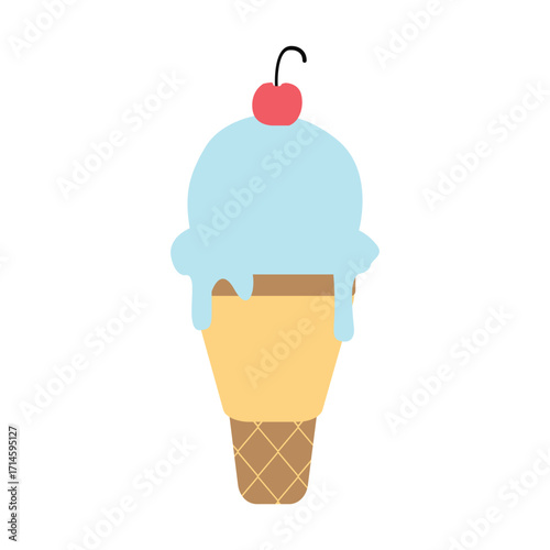Ice cream vector, sweet ice cream isolated on white background, vector various ice cream icons.