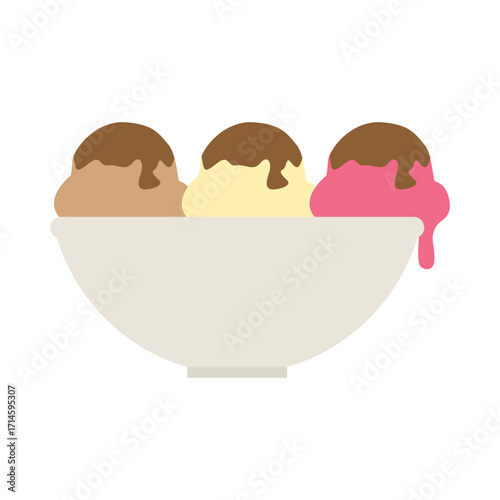 Ice cream vector, sweet ice cream isolated on white background, vector various ice cream icons.