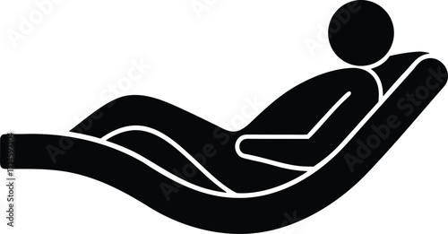 Relaxation vector icon.