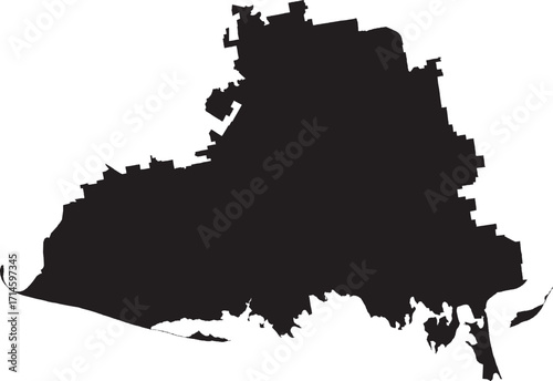 Khersonska Oblast in Ukraine Silhouette Solid Map