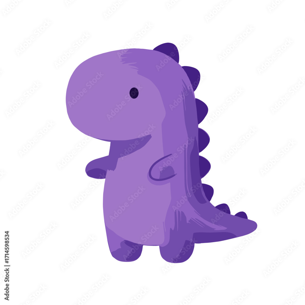 Obraz premium purple dinosaur, cute dinosaur, little dinosaur, cartoon dinosaur, whimsical dinosaur, playful dinosaur, baby dinosaur, dinosaur illustration, child dinosaur, funny dinosaur, adorable dinosaur, dino c