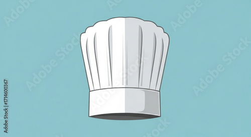 Chef hat vector illustration for culinary arts and restaurant industry design element and professional attire