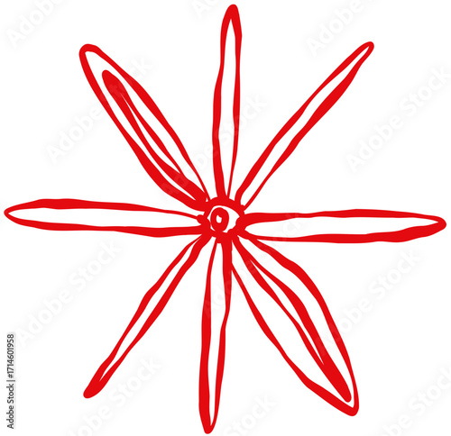 Hand drawn ink vector illustration. Christmas winter time themed. Star anise 