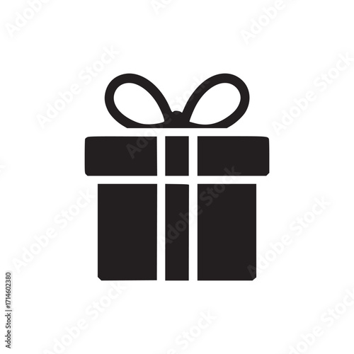 Vector art of gift box icon vector present with ribbon, symbol of birthday, christmas, holiday, celebration, surprise, party, anniversary, and special occasion