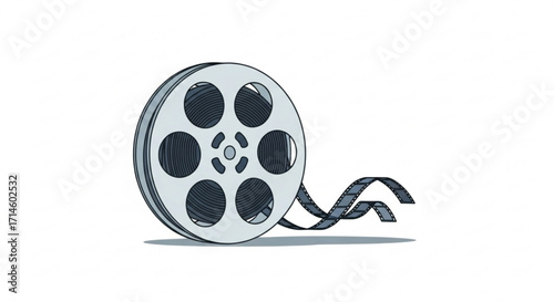 Film reel movie cinema vintage entertainment industry filmmaking motion picture filmstrip old style 35mm vector