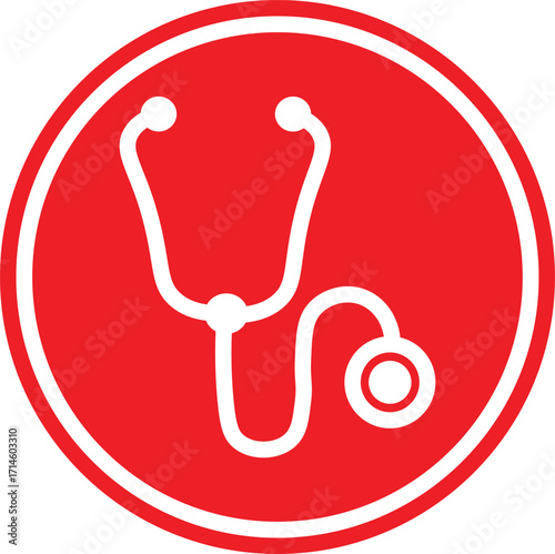 red stethoscope icon