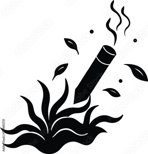 Black Ribbon Symbol of Mourning Remembrance Awareness and Support Vector Illustration on White Background