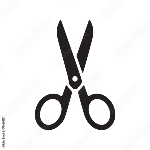 Vector art of a pair of scissors, symbolizing cutting, crafting, and precision, representing a versatile tool for various tasks, and the concept of separation or division, often associated with creati
