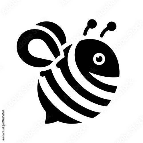 black silhouette of a fat bee