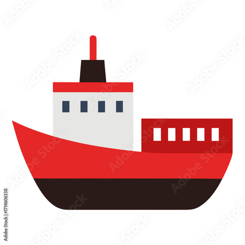 vector illustration of a ship