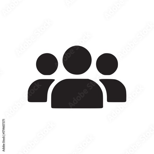 Vector art of group icon this vector graphic represents a team or community, symbolizing collaboration, unity, and shared goals, ideal for depicting social connections and teamwork