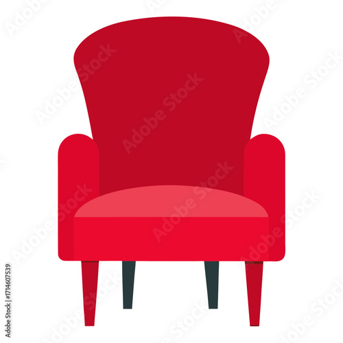 red armchair isolated