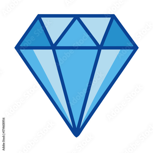 diamond on blue background
