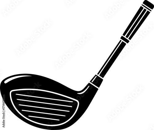 a golf club, black color, vector 