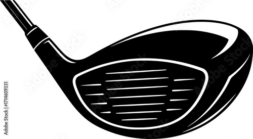 a golf club, black color, vector 