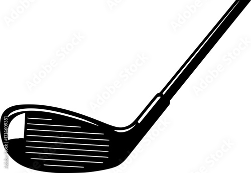 a golf club, black color, vector 